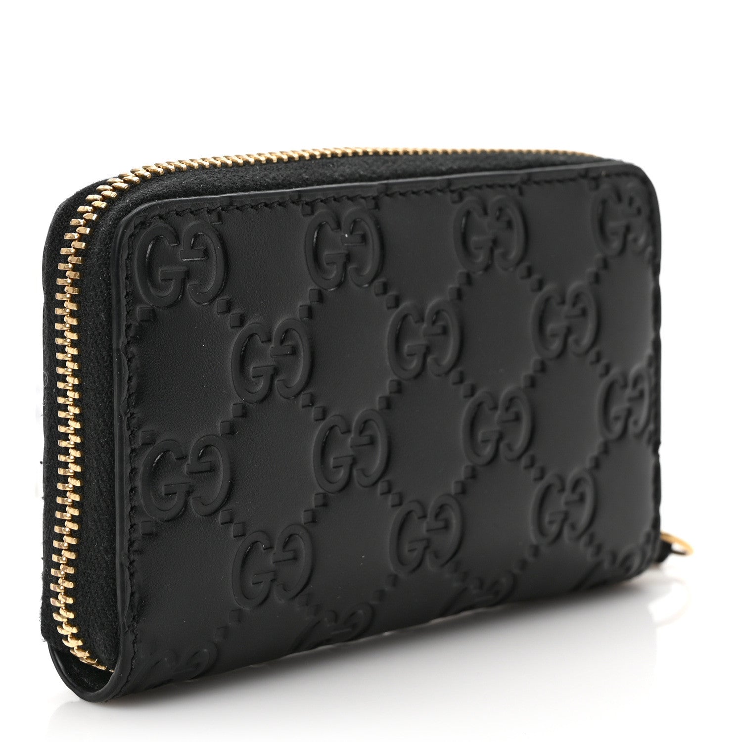 Gucci Guccissima Zip Around Card Case Black 3 of 7