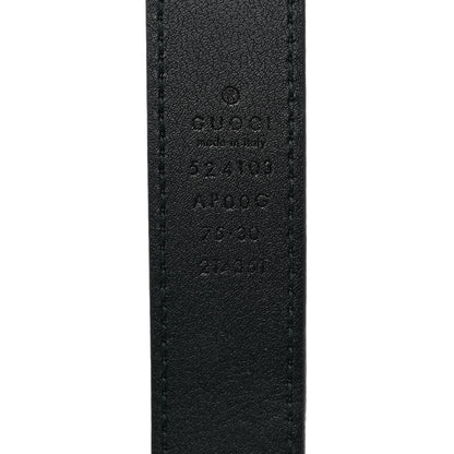 Gucci Moon Calfskin Torchon Double G 25mm Belt 75 30 Black 3 of 4