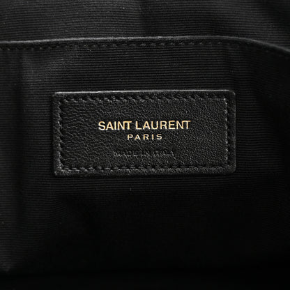 Saint Laurent Calfskin Matelasse Chevron Monogram Document Holder Black 6 of 9