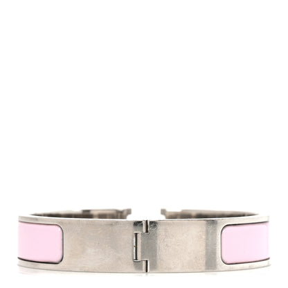 Hermes Enamel Narrow Clic Clac H Bracelet PM Rose Candeur 3 of 5