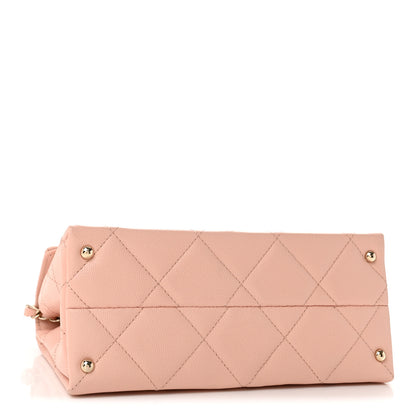 Chanel Caviar Quilted Mini Retro Twist Top Handle Flap Light Pink 4 of 12