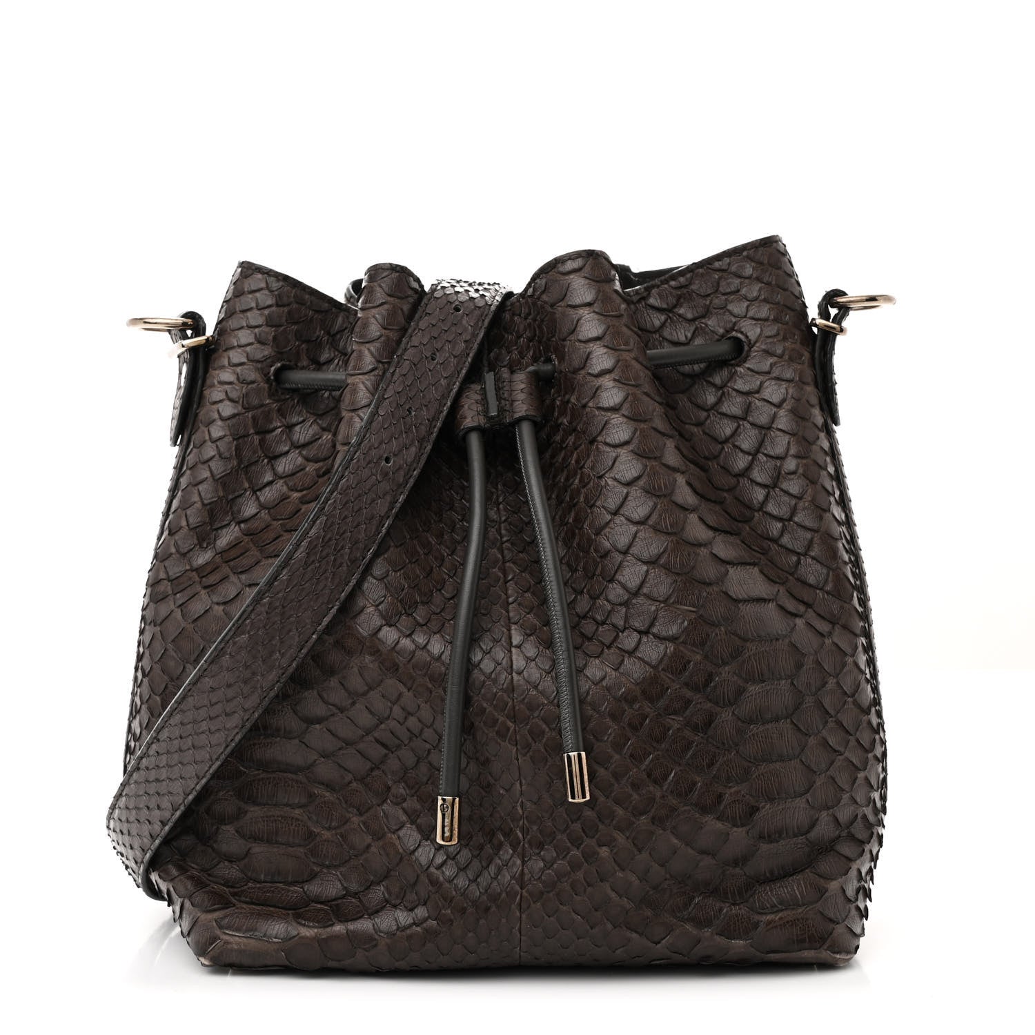 Proenza Schouler Snakeskin Medium Bucket Bag Brown 1 of 15