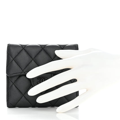 Chanel Lambskin Quilted Compact Flap Wallet So Black 3 of 9