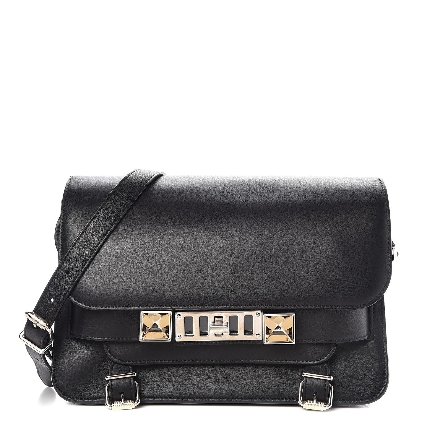 Calfskin PS11 Classic Shoulder Bag Black
