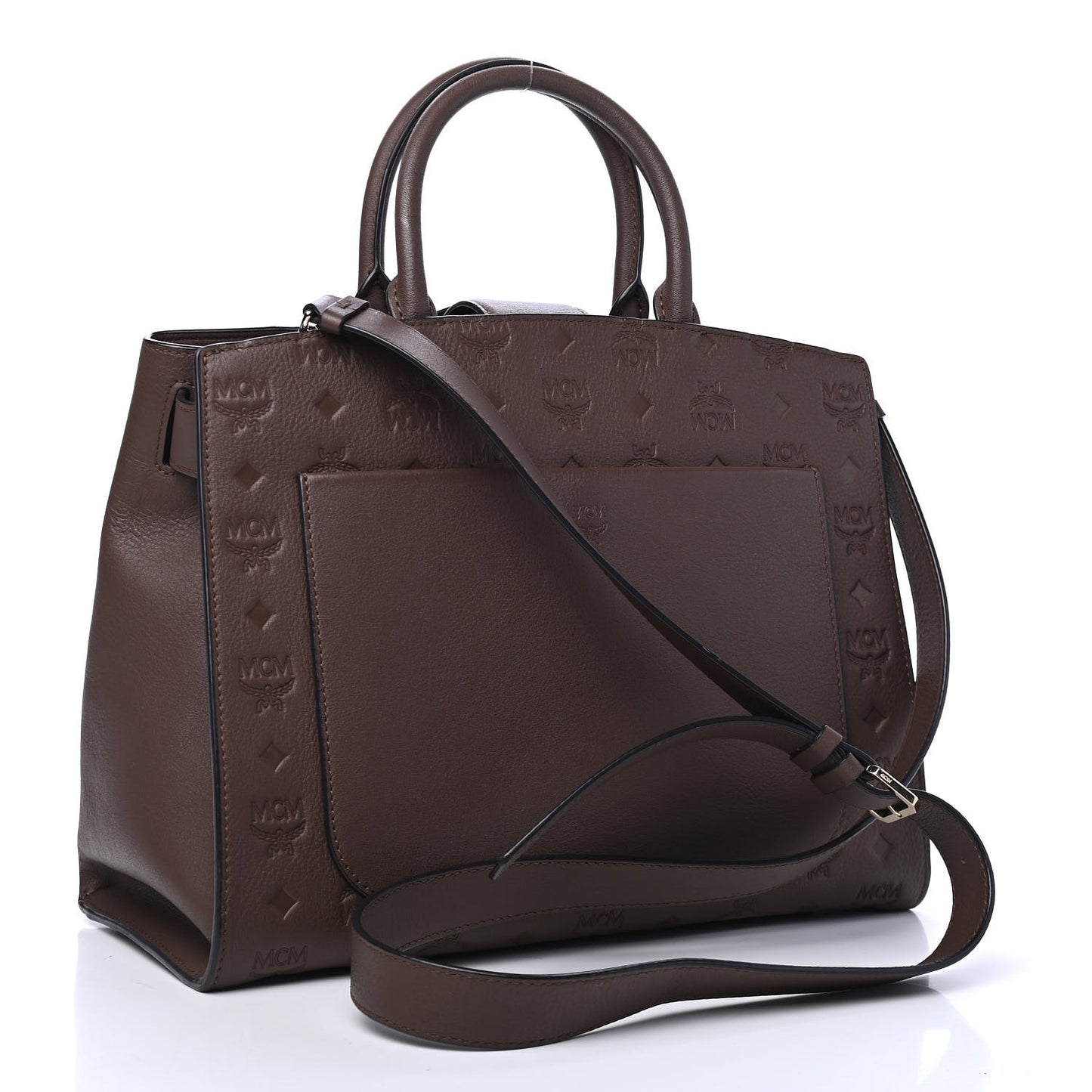 Calfskin Ottomar Monogram Medium Essential Tote Chestnut