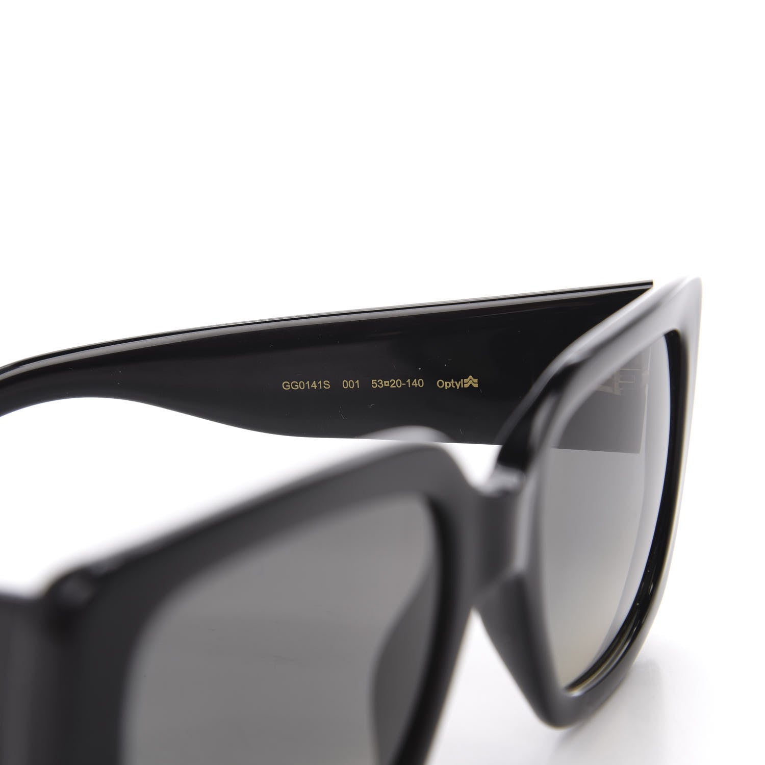 Gucci Acetate Square Frame Sunglasses GG0141S Black 5 of 8