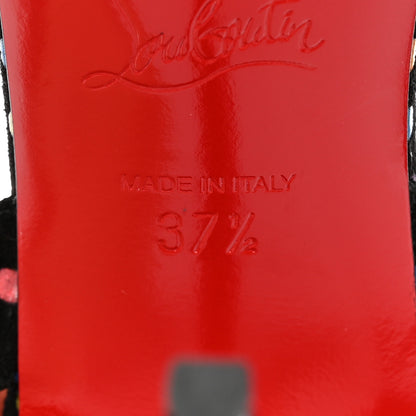 Christian Louboutin Suede O Marylin Sandals Heels 37.5 Black Multicolor 6 of 12