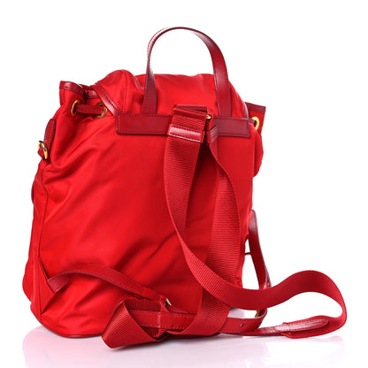 Prada Tessuto Nylon Small Backpack Rosso 3 of 8