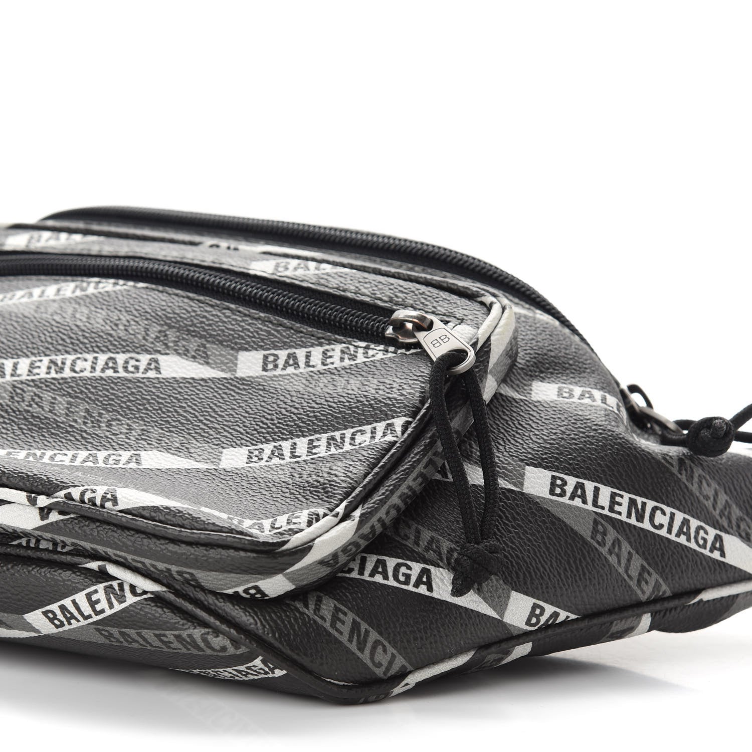Balenciaga Coated Canvas Losange Monogram Explorer Belt Bag Black Grey 9 of 9