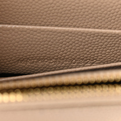 Saint Laurent Grain De Poudre Classic Monogram Kate Tassel Chain Wallet Dark Beige 7 of 11