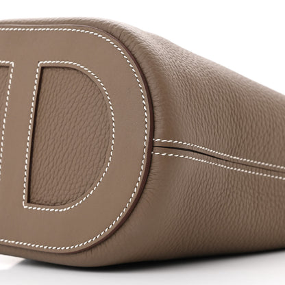 Hermes Taurillon Clemence Swift In-The-Loop 18 Bag Etoupe 10 of 11