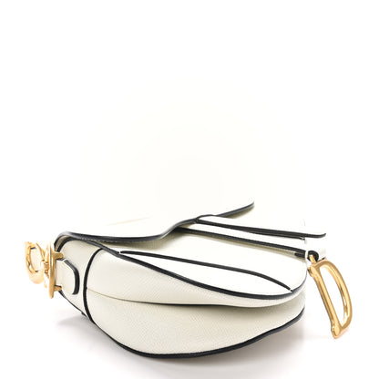 Christian Dior Grained Calfskin Saddle Bag White 4 of 10