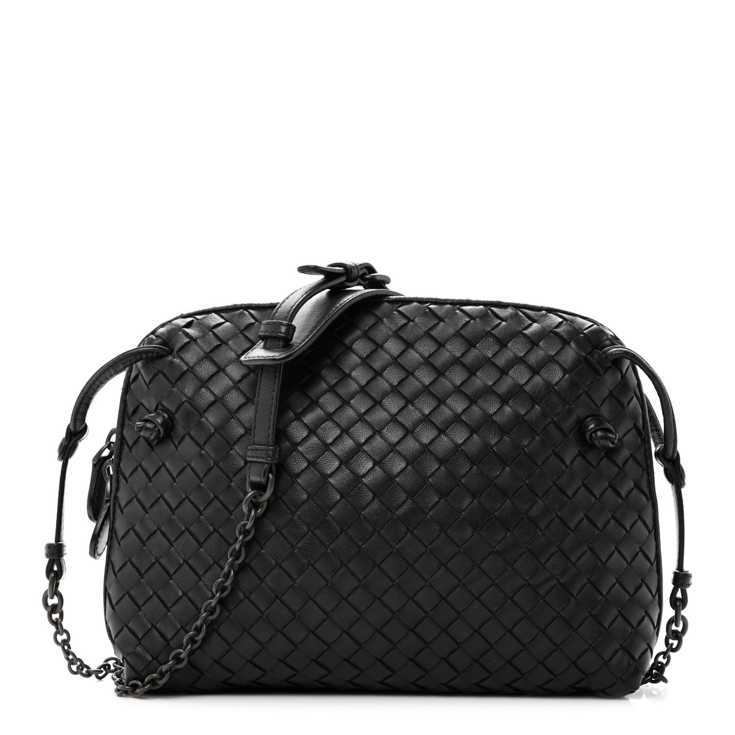 Nappa Intrecciato Nodini Bag Black