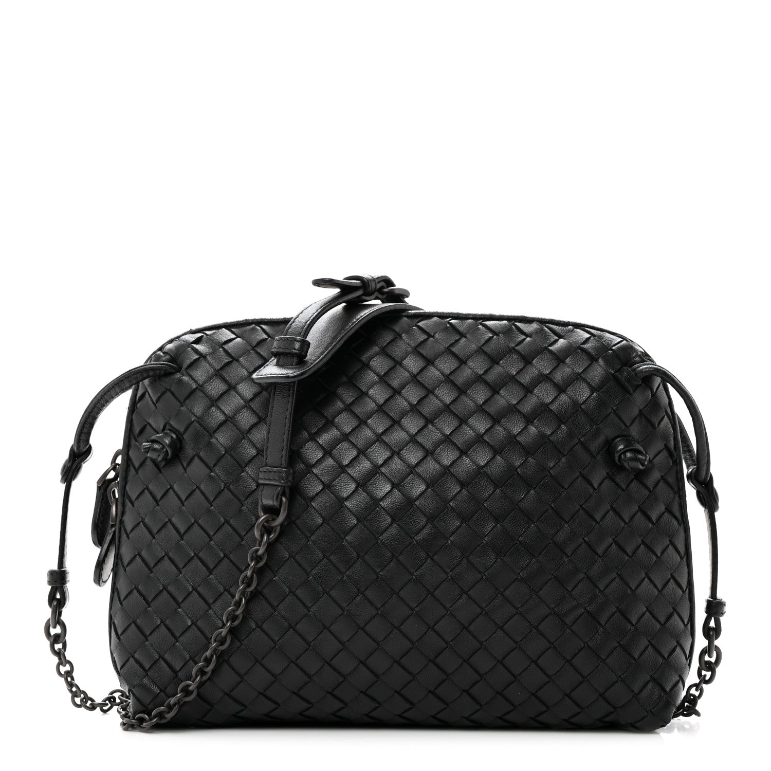 Bottega Veneta Nappa Intrecciato Nodini Bag Black 1 of 11