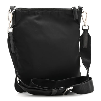 Prada Tessuto Nylon Saffiano Flat Messenger Bag  Black 5 of 21
