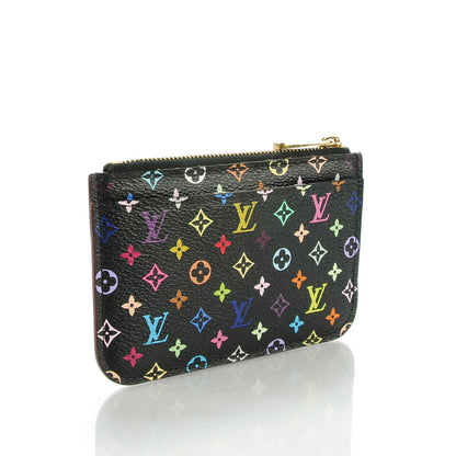Louis Vuitton Monogram Multicolor Key Pouch Black Violet 3 of 7