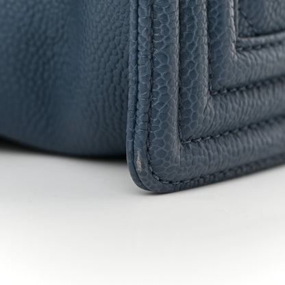 Chanel Caviar Quilted Large Boy Flap Blue 11 of 12