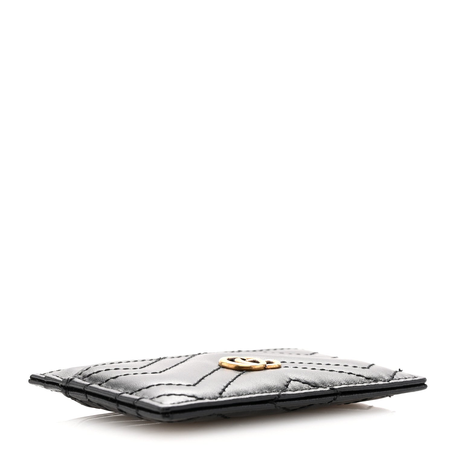 Gucci Calfskin Matelasse GG Marmont Card Holder Black 4 of 7