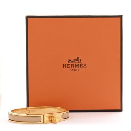 Hermes Enamel Mini Clic Kelly Bracelet PM Sable 5 of 5