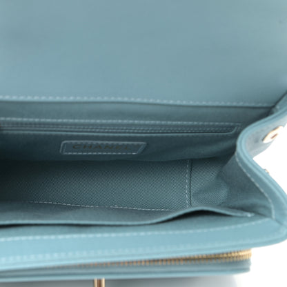Chanel Caviar Quilted Small Business Affinity Flap Light Blue 5 of 11