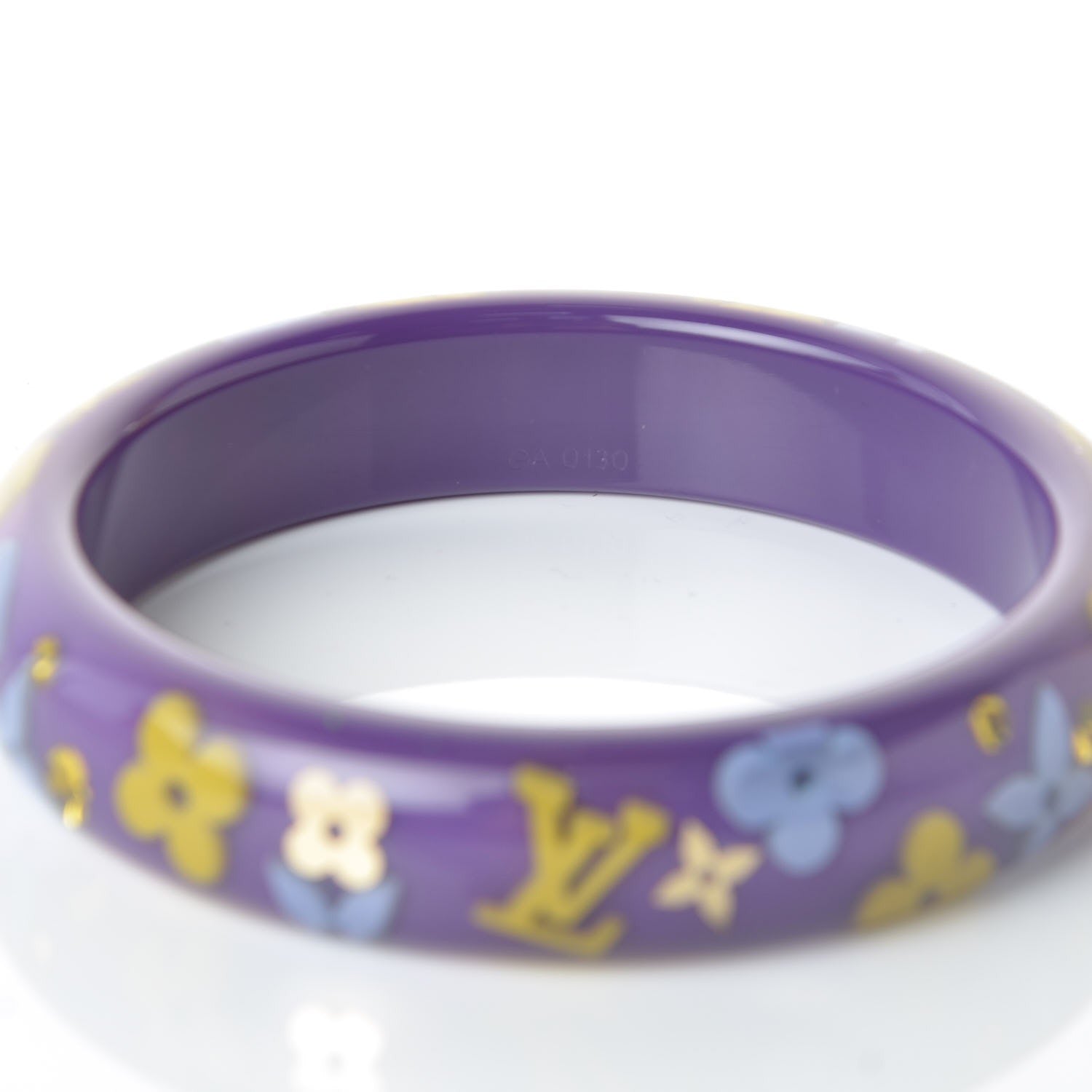 Louis Vuitton Resin Swarovski Large Inclusion Bracelet GM Purple 4 of 4