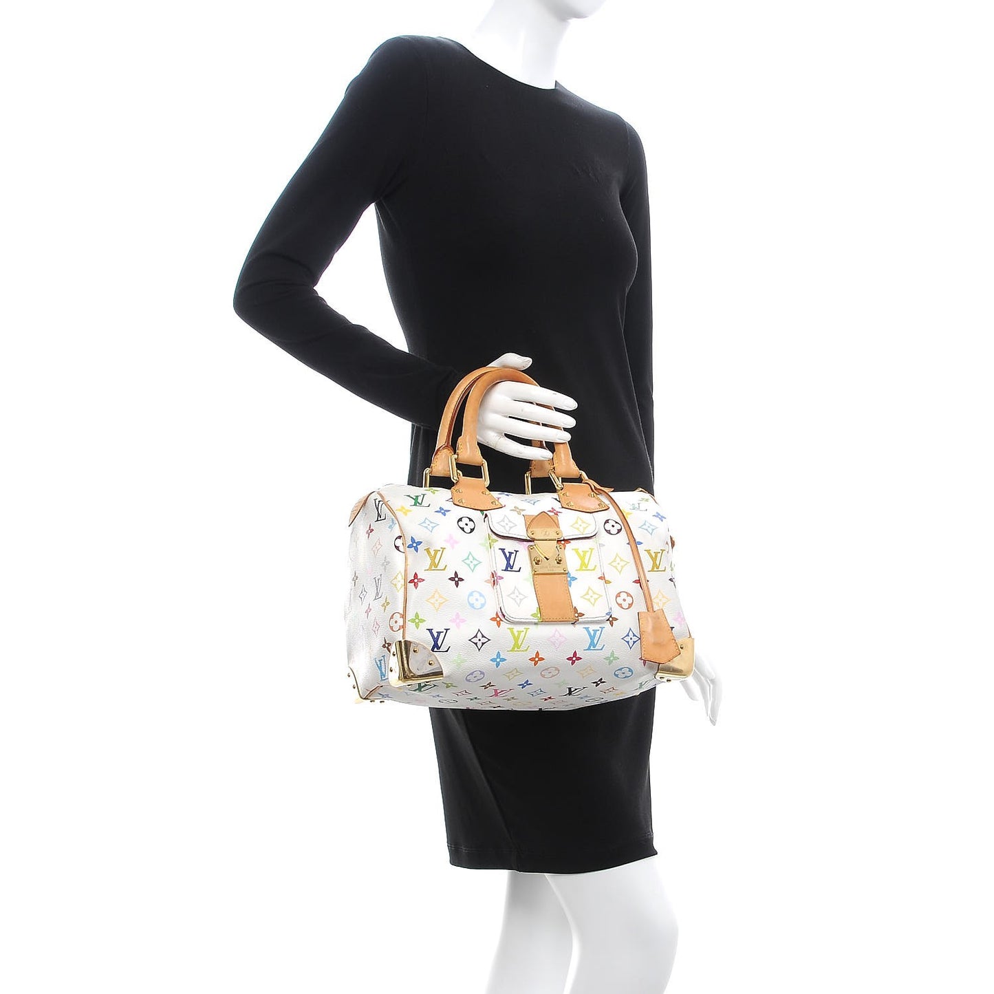 Monogram Multicolor Speedy 30 White