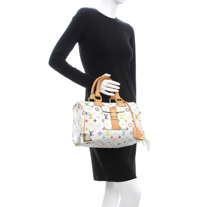 Louis Vuitton Monogram Multicolor Speedy 30 White 2 of 10