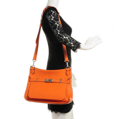 Hermes Taurillon Clemence Jypsiere 34 Orange 2 of 22
