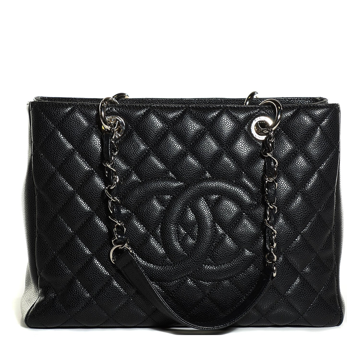 Caviar Quilted Grand Shopping Tote GST Black