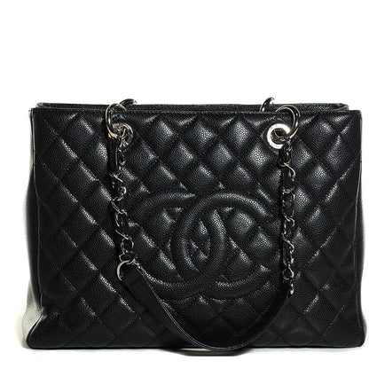 Chanel Caviar Quilted Grand Shopping Tote GST Black 1 of 7