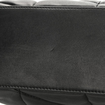 Saint Laurent Lambskin Quilted Small Loulou Puffer Monogram Chain Satchel Black 11 of 14