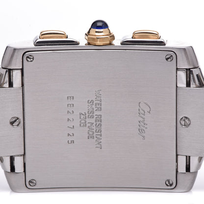 Cartier Stainless Steel 18K Yellow Gold 28mm Tank Francaise Chrono Reflex Quartz Watch 6 of 12