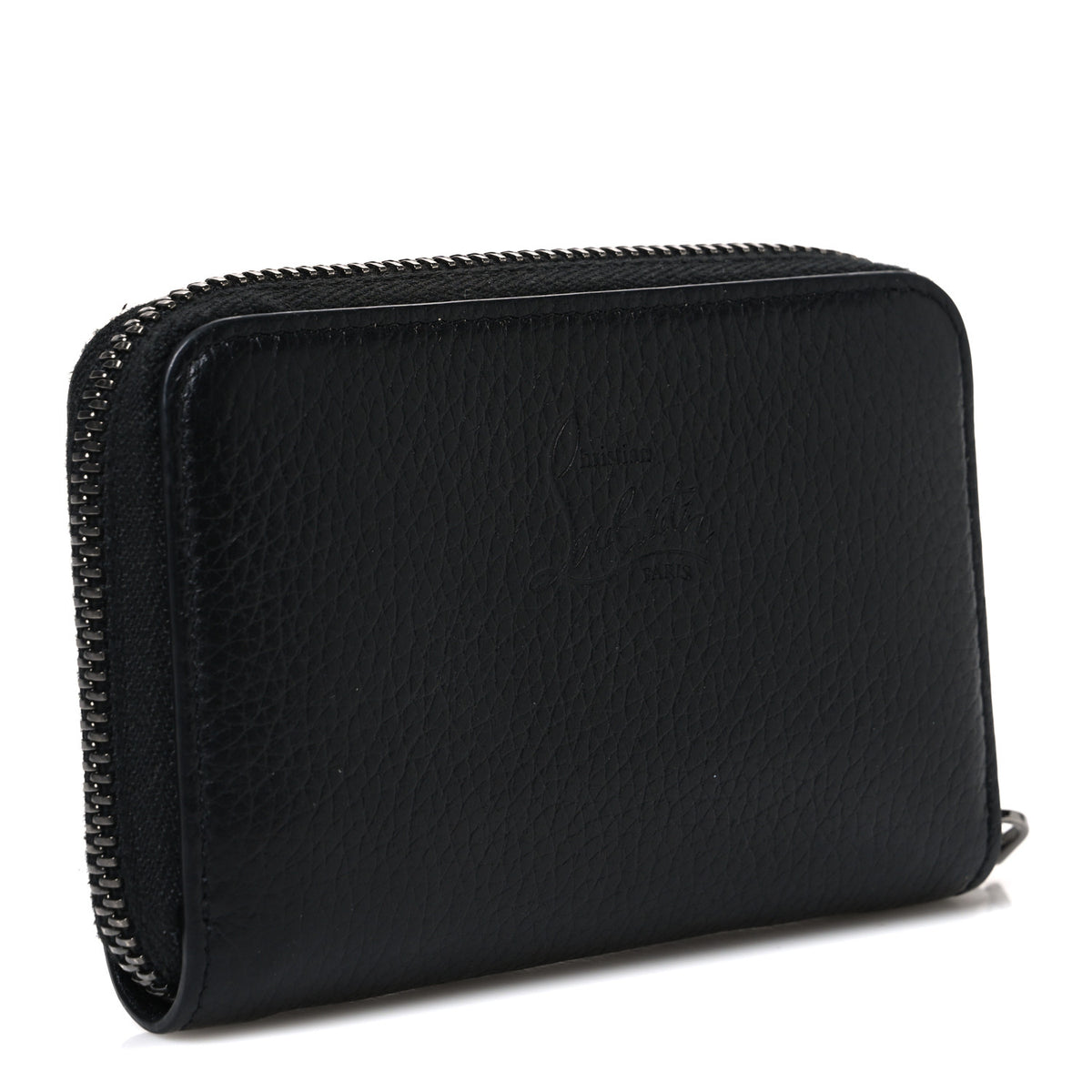 Christian Louboutin Calfskin Loubinthesky Panettone Coin Purse Black 3 of 7