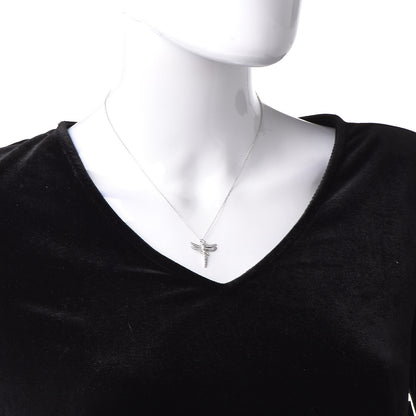 Tiffany Platinum Diamond Dragonfly Pendant Necklace 2 of 7