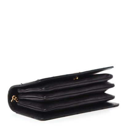 Saint Laurent Lambskin Diamond Quilted Monogram Angie Chain Bag Black 4 of 11
