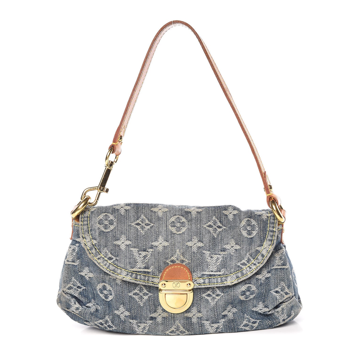 Louis Vuitton Monogram Denim Mini Pleaty Blue 1 of 13