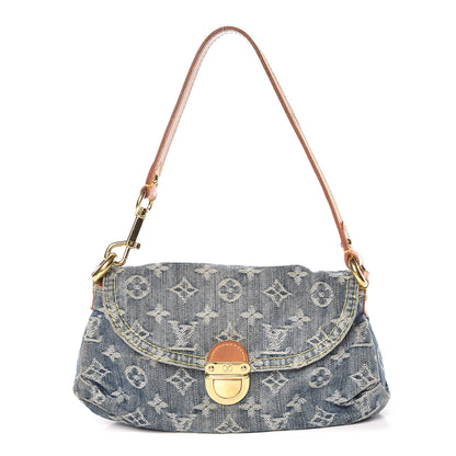 Louis Vuitton Monogram Denim Mini Pleaty Blue 1 of 13