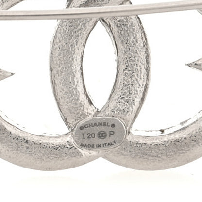 Chanel Crystal CC Star Brooch Silver 3 of 3