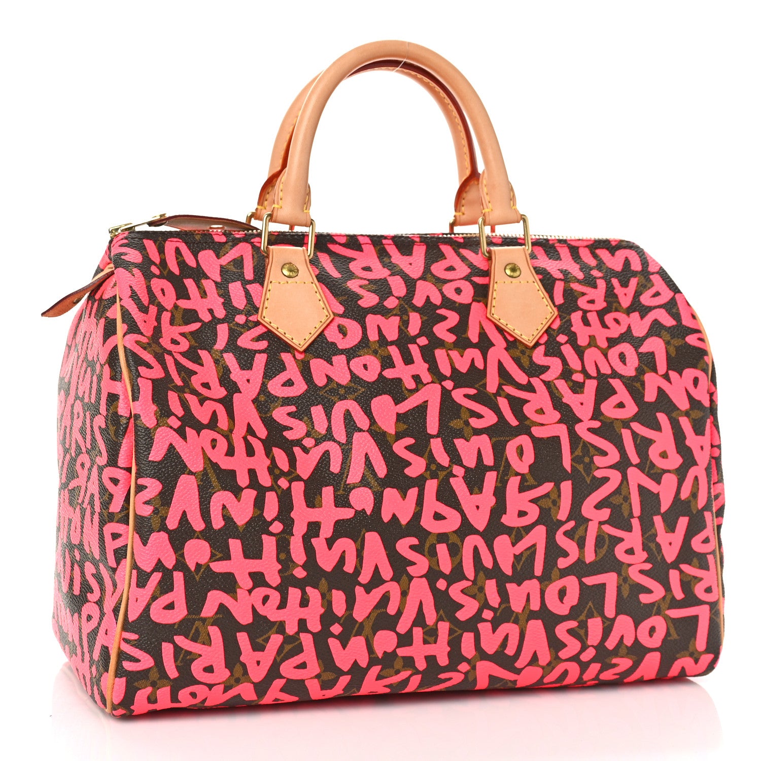 Louis Vuitton Monogram Graffiti Speedy 30 Fuchsia 3 of 11