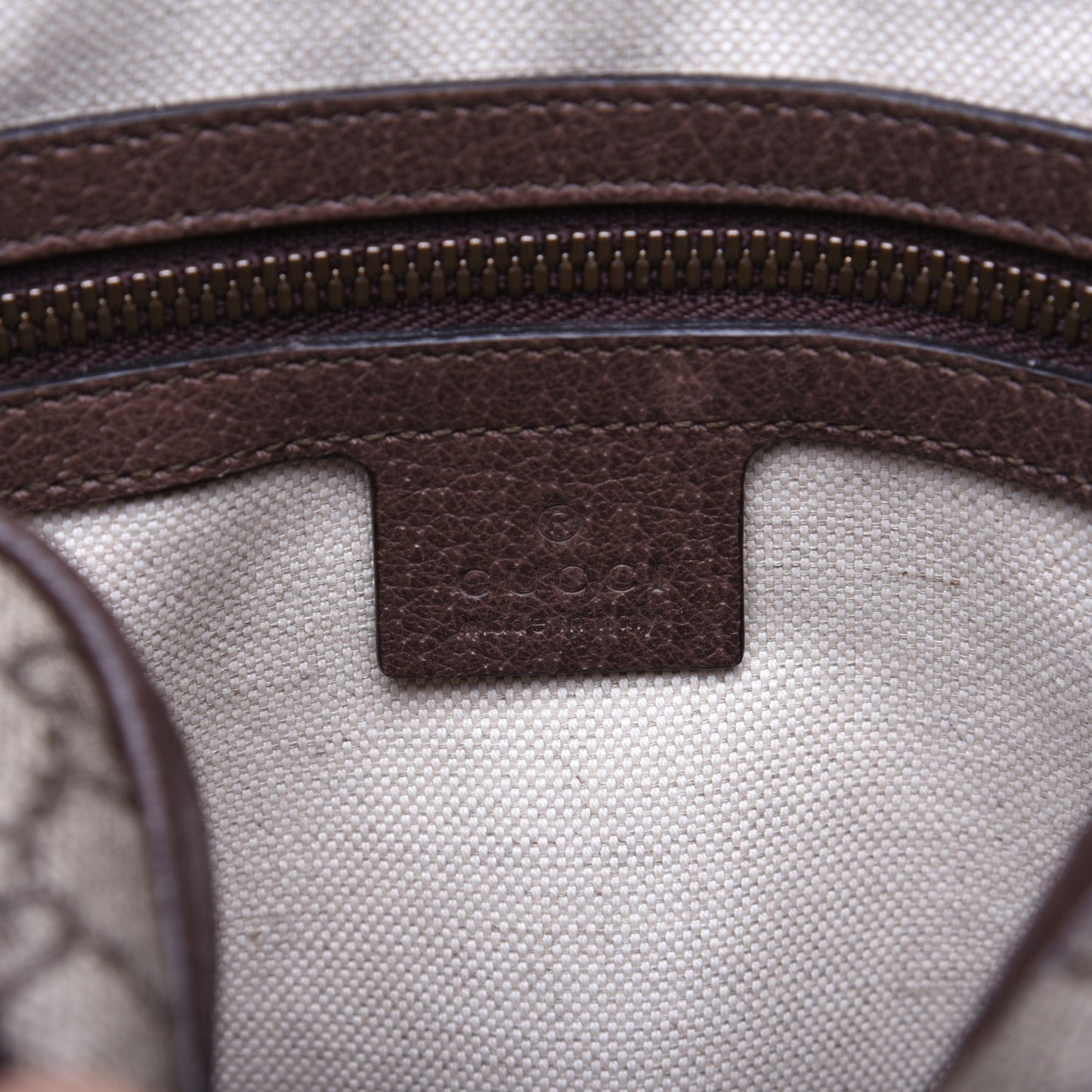 GG Supreme Monogram Web Small Ophidia Messenger Bag Brown