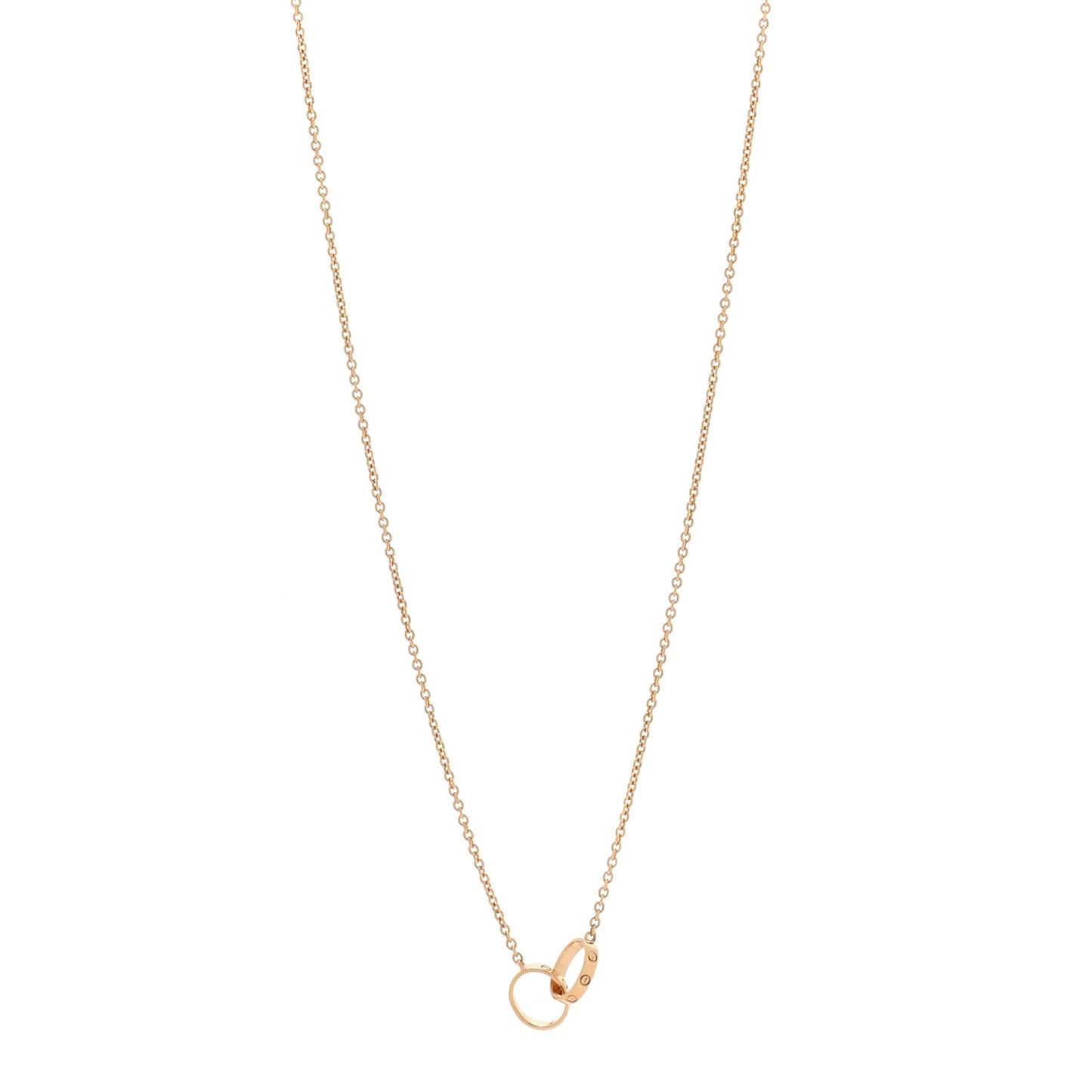 18K Yellow Gold Interlocking LOVE Necklace