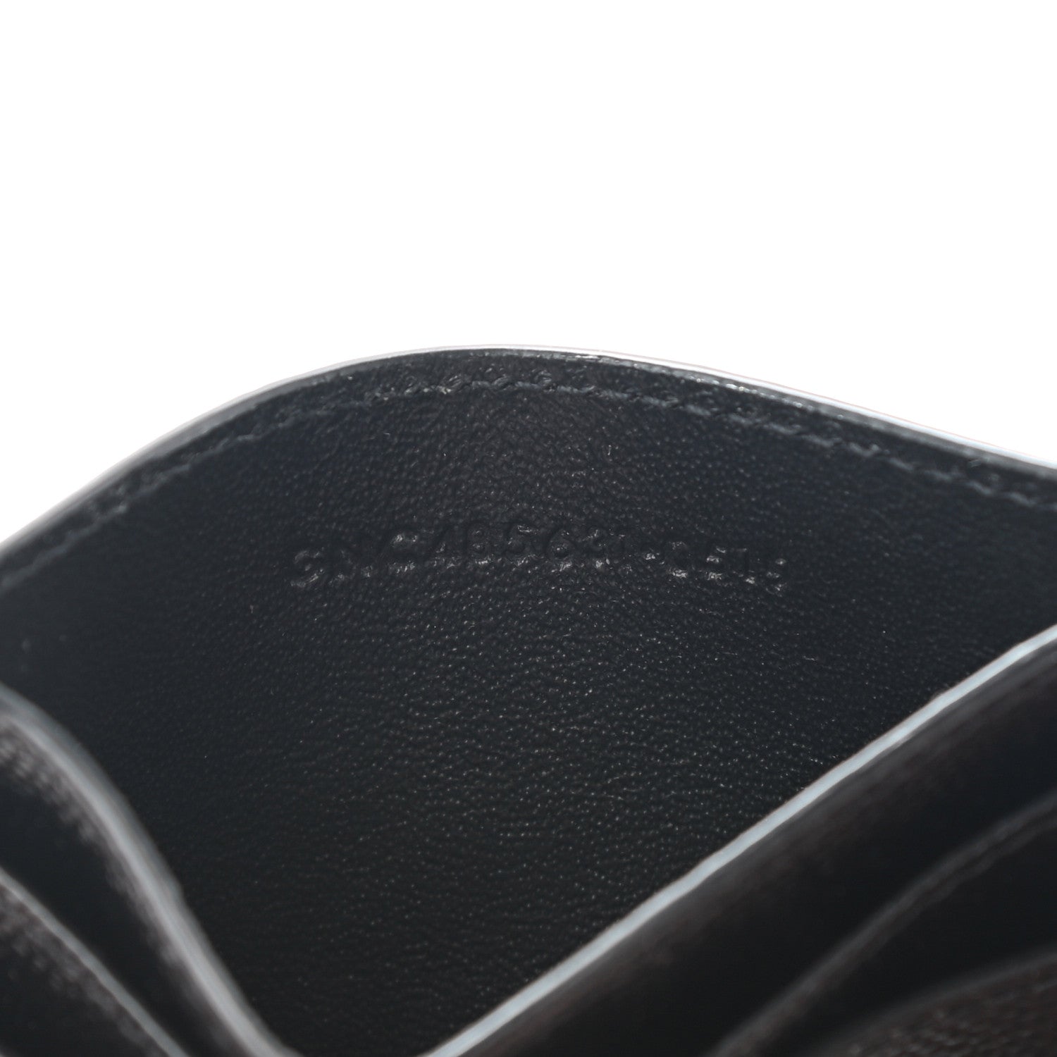 Saint Laurent Grain De Poudre Monogram Credit Card Case Black 7 of 8