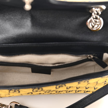 Gucci Monogram Multicolor Matelasse Diagonal Small GG Marmont Shoulder Bag Yellow Blue 5 of 10