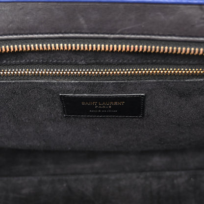 Saint Laurent Calfskin Small Cabas Rive Gauche Blue White Pink 6 of 13