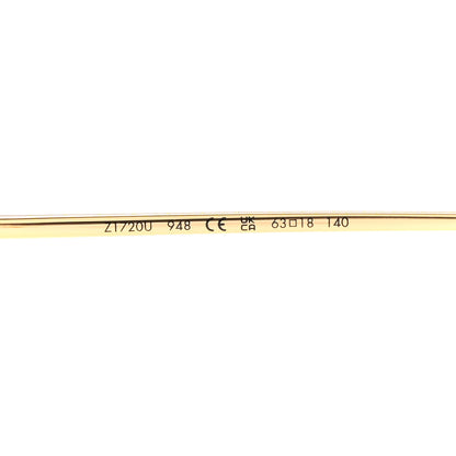 Louis Vuitton Metal LV Charm Cat Eye Sunglasses Z1720U Gold 6 of 8