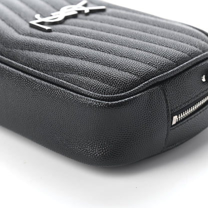 Saint Laurent Grain De Poudre Matelasse Monogram Mini Lou Camera Bag Black 8 of 8