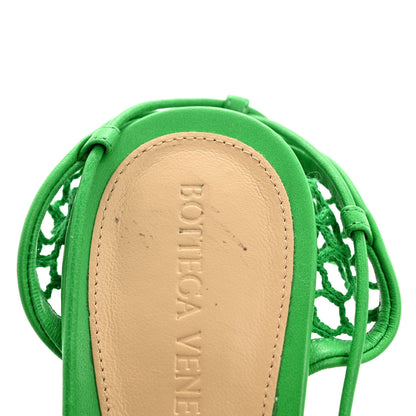 Bottega Veneta Mesh Nappa Stretch Ankle Tie 90mm Sandals 38 Grass 9 of 9
