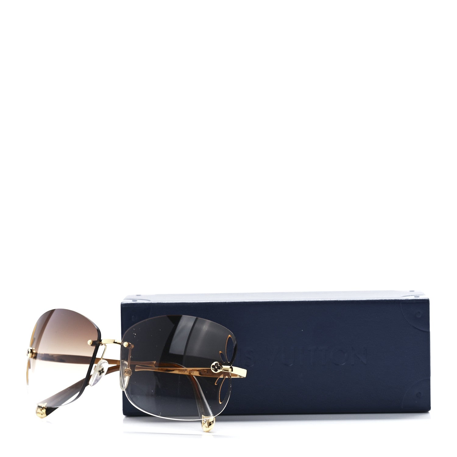 Louis Vuitton Lily Sunglasses Z0371U Brown Glitter 7 of 7