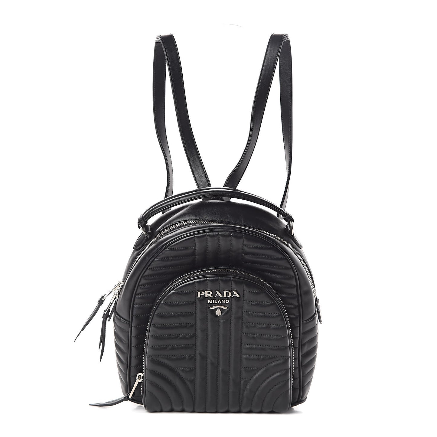 Soft Calfskin Diagramme Day Backpack Black