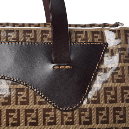 Fendi Vinyl Zucchino Tote Tobacco 10 of 13
